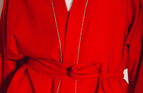 Kimono rouge coton pour femme